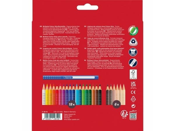 Faber-Castell 112819, Assorterte farger, 24 stykker