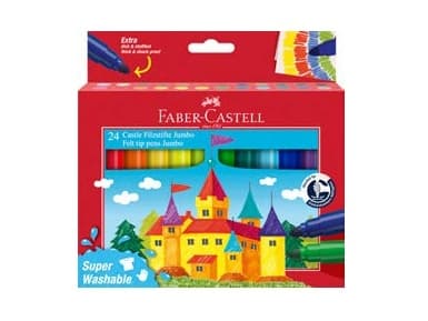 Faber-Castell 154324, 24 farger, Assorterte farger, Assorterte farger, 24 stykker, Pappeske