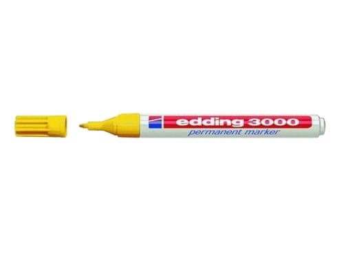Edding 3000, Gult, Projektil spiss, Rød, Hvit, Gult, Aluminium, Plast, 1,5 mm, 3 mm