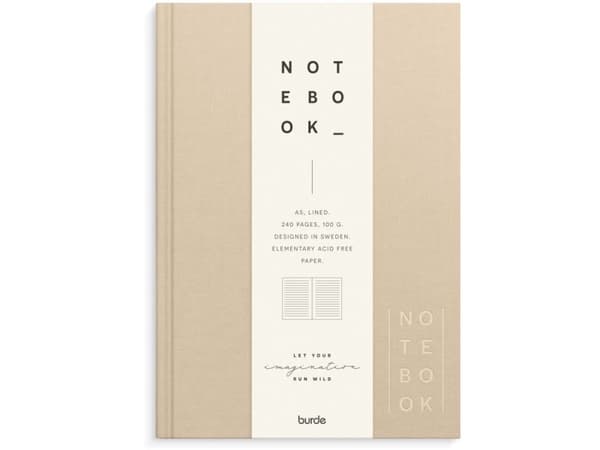 Notebook Textile A5 beige lined