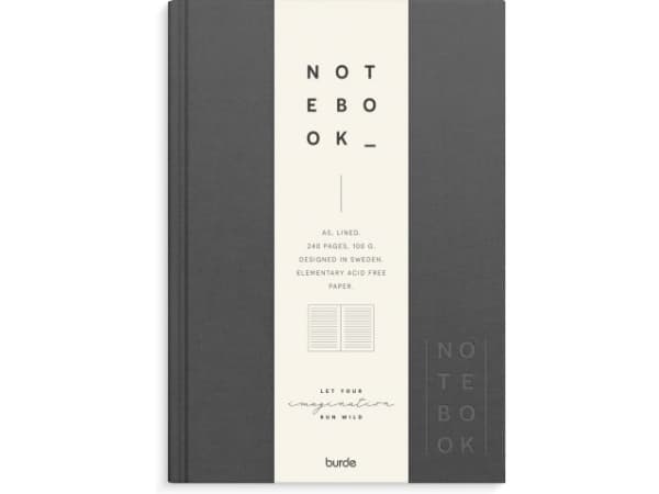 Notebook Textile A5 dark grey lined