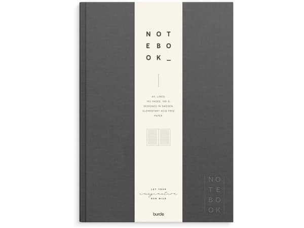 Notebook Textile A4 dark grey lined
