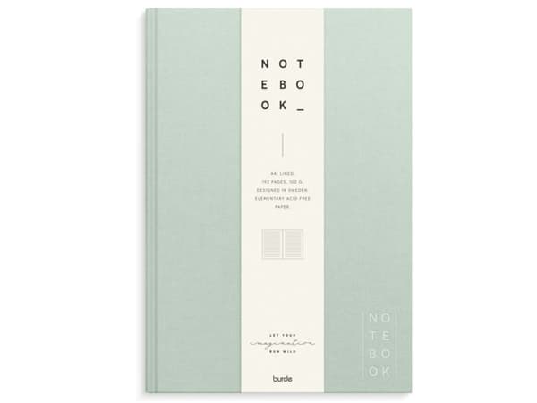 Notebook Textile A4 green lined