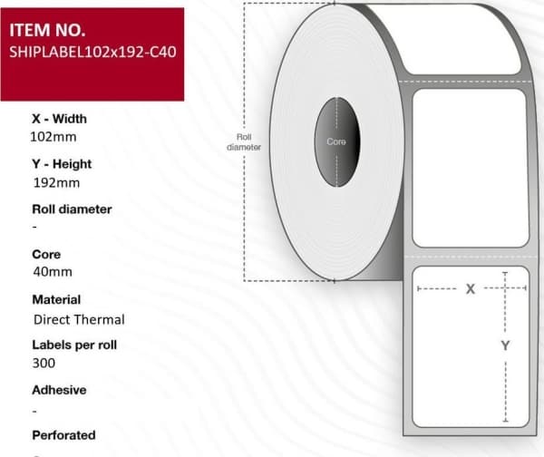 Capture - Permanet adhesiv - perforert - hvit - 102 x 192 mm 4800 etikett(er) (16 rull(er) x 300) forsendelsesetiketter