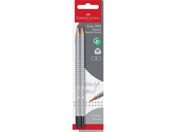 Faber-Castell 117291, B, Silver, Blåsa, 2 styck