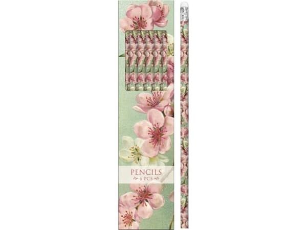 Dekorative blyanter STPEN32 kirsebærblomster - 6 stk
