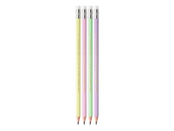 BIC Evolution, HB, Grön, Rosa, Lila, Gul, Hexagonal, 53 mm, 18 mm, 181 mm
