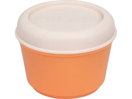 Milan MILAN lunsjbeholder rund 0,25 l med skrulokk, oransje og beige