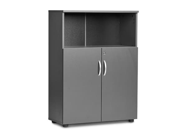 Kontorskab Ekoflex 800x1090 mm, Antracit med lave døre