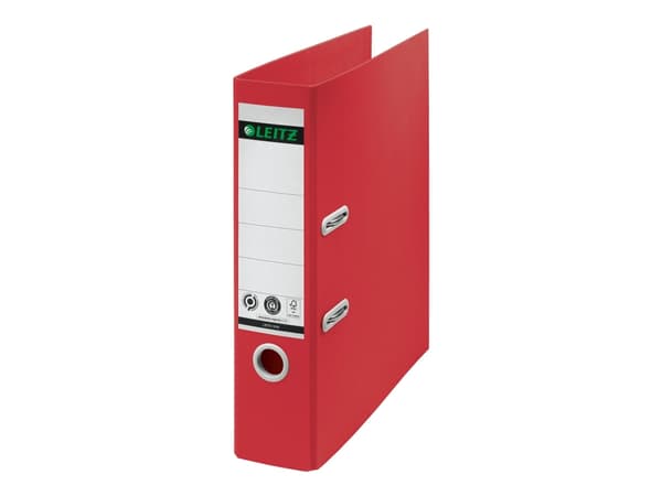 Leitz 180° - Spakbågesfil - ryggbredd: 80 mm - för A4 (210 x 297 mm) - kapacitet: 600 ark - röd
