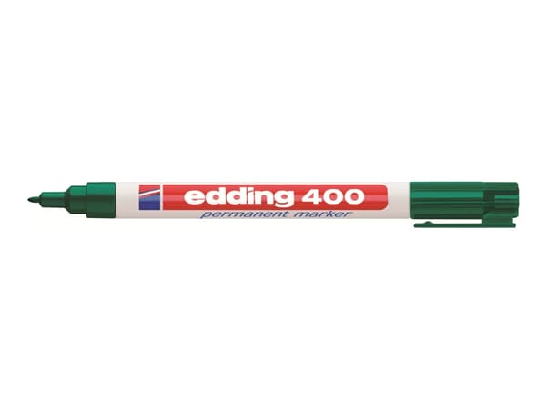 edding 400 - Markering - permanent - svart, röd, blå, grön - 1 mm (paket om 4)