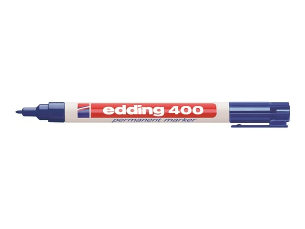 edding 400 - Markering - permanent - svart, röd, blå, grön - 1 mm (paket om 4)