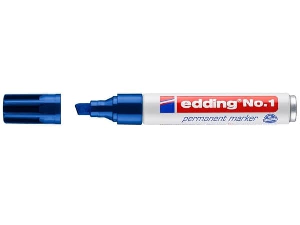 edding No.1 - Markør - permanent - blå - 1-5 mm