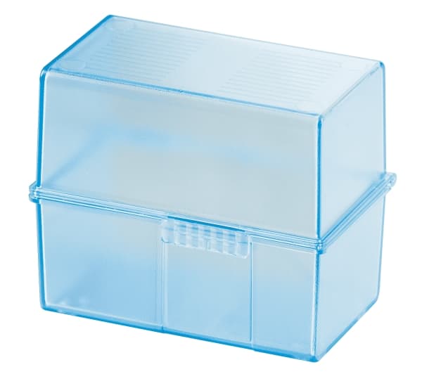 HAN 979-64, A8, 75 x 62 mm, horisontell, Plast, Polystyren (PS), Blå, Translucent, Tyskland