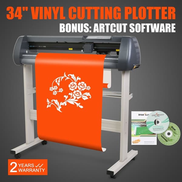 Vinylskärare plottermaskin, 34 skärbredd, mjukvarupaket ingår