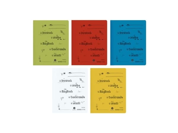 Herlitz 11253820, Presentasjonsmappe, A4, Fotoark kartong, Assorterte farger, 5 stykker