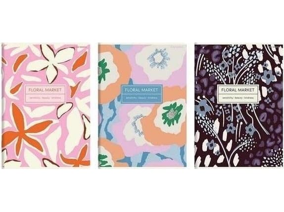 Notebook B5/80K Floradelic rutenett (5stk) TOP2000