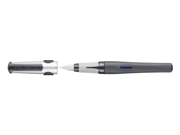 Pelikan 824507, Grå, Påfyllning med bläckpatronssystem, Blå, Rostfritt stål, Medium, Högerhänt