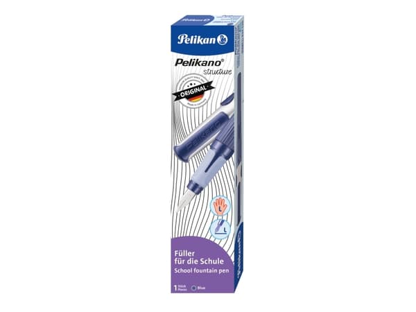 Pelikan 824538, Blå, Påfyllning med bläckpatronssystem, Blå, Rostfritt stål, Vänsterhänt, Tyskland