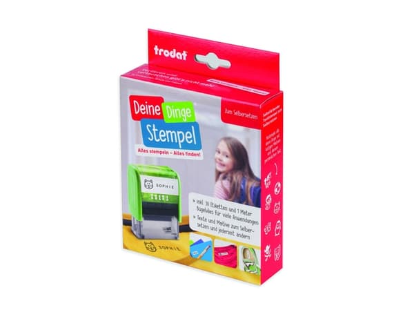 Trodat 150529, Rektangulær, Gummi, Grønn, Papir, Tekstil, Barn og ...