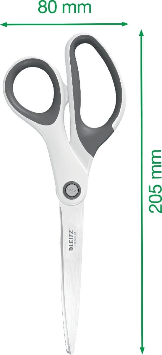 Leitz WOW Titanium rustfrit stål saks - rød