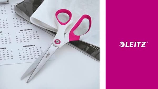 Leitz WOW Titanium rustfrit stål saks - rød