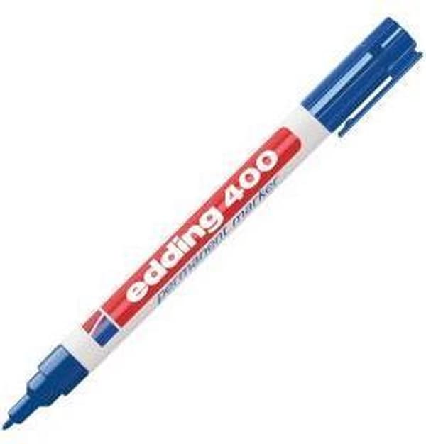 Edding 400-03 - Permanent markør - rund spids - 1 mm - blå