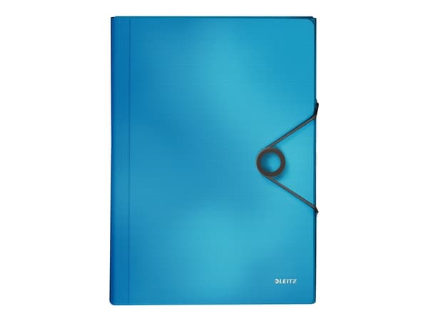 Leitz Solid - Utvidbar mappe - 6 rom - 6 deler - for A4 - kapasitet: 250 ark - med fliker - blå