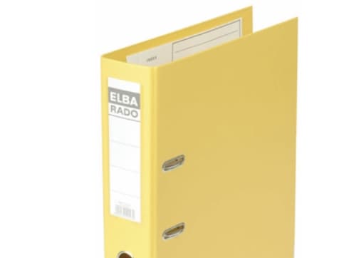 Elba Rado Plast, A4, Gul, 350 ark, 50 mm, 1 styck