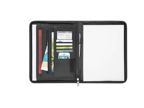 Wedo 58 64301, Läder, Svart, 5 fickor, Visitkort, papper, 255 mm, 45 mm