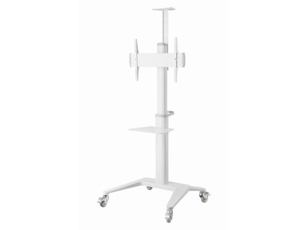 Gembird - Vogn - for TV - with caster wheels - aluminium - hvit - skjermstørrelse: 37"-70"