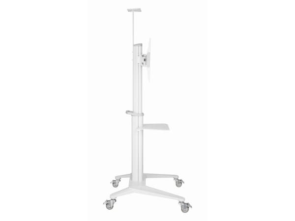 Gembird - Vogn - for TV - with caster wheels - aluminium - hvit - skjermstørrelse: 37"-70"