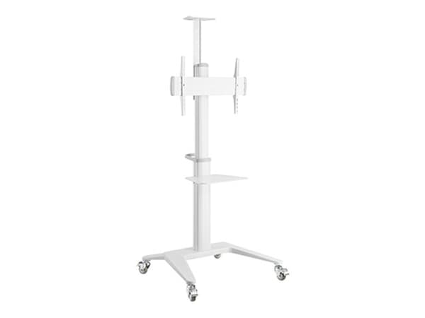 Gembird - Vogn - for TV - with caster wheels - aluminium - hvit - skjermstørrelse: 37"-70"