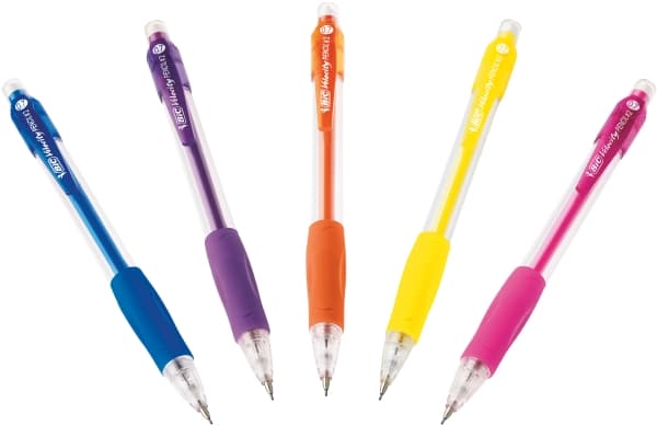 BIC Velocity, Multifärg, Blå, Orange, Rosa, Lila, Gul, 2HB, 0,7 mm, Rund, Infällbar