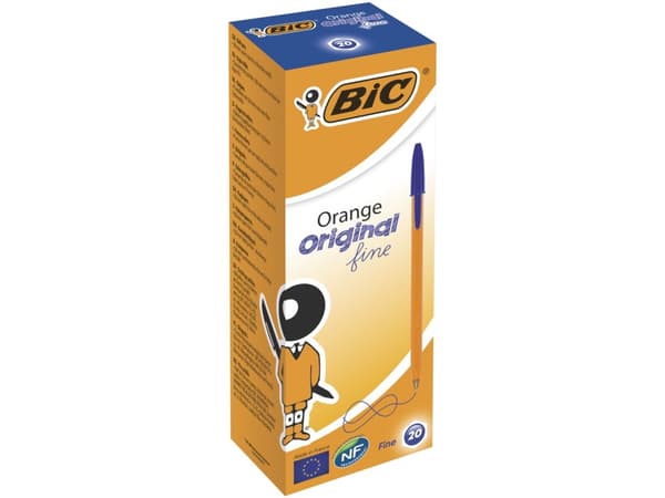 BIC Orange - Kulspetspenna - blå - oljebaserat bläck - 0.8 mm - fin (paket om 20)
