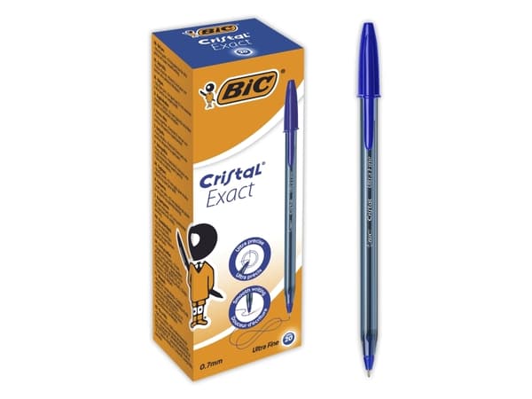 BIC Cristal Exact - Kulspetspenna - blå - 0.7 mm (paket om 20)