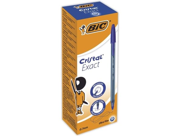 BIC Cristal Exact - Kulspetspenna - blå - 0.7 mm (paket om 20)