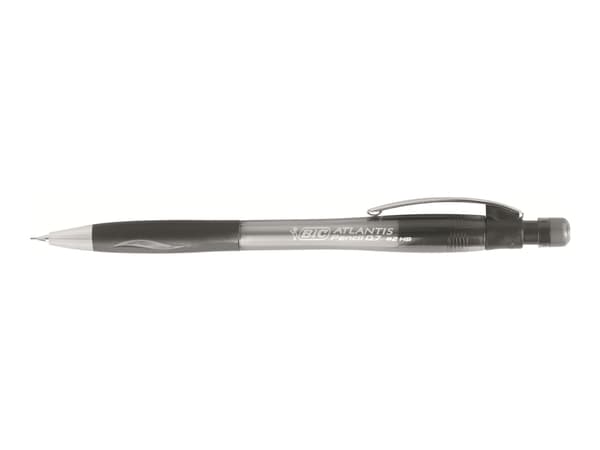 BIC ATLANTIS - Stiftpenna - grafit - HB - 0.7 mm - indragbar - med radergummi (paket om 12)
