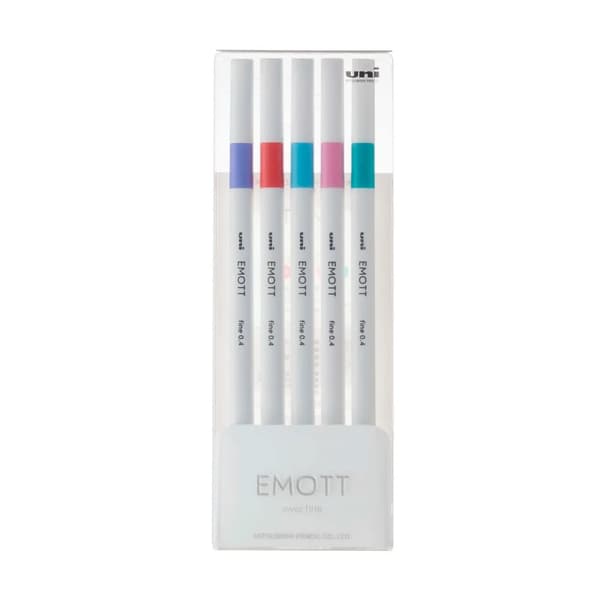 Emott fineliner 5 st ass. litet bord stativ set 5