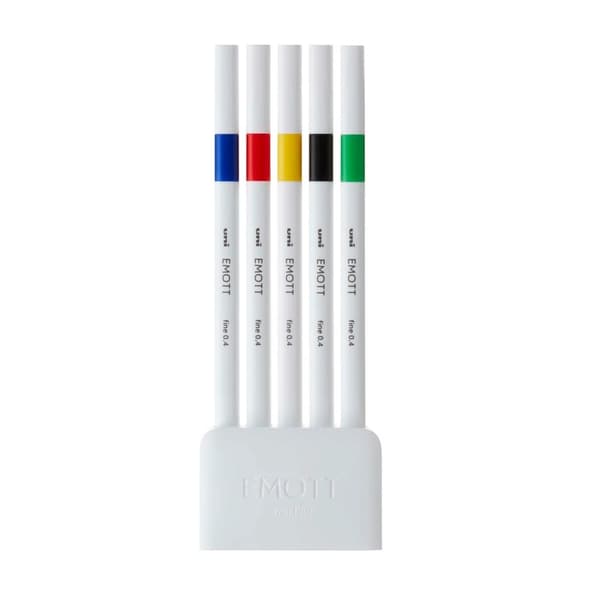 Emott fineliner 5 st ass. litet bord stativ set 1