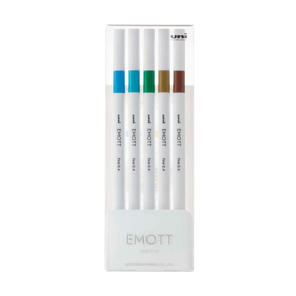Emott fineliner 5 stk ass. Lille bord stander sæt 4