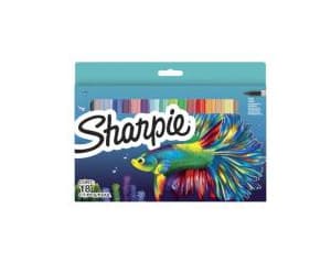 Sharpie 2201230, Fin spets, Multifärg, 1 mm, 18 styck, Låda
