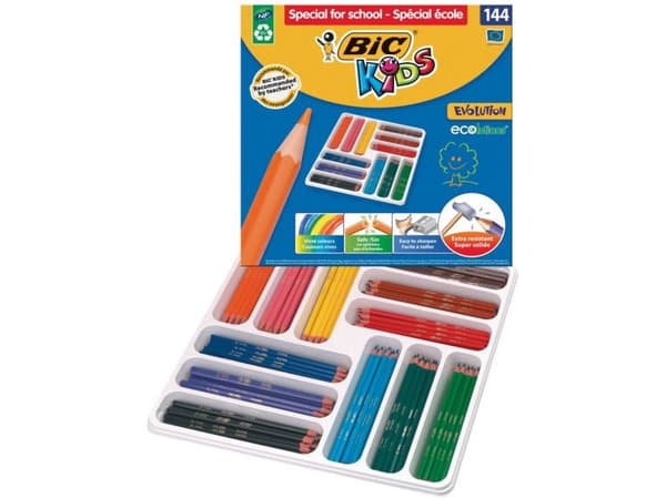 BIC 887831, Blandade färger, 144 styck
