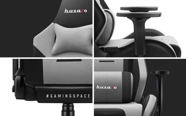 Gaming stol "HUZARO FORCE 7.6 Grey", grå