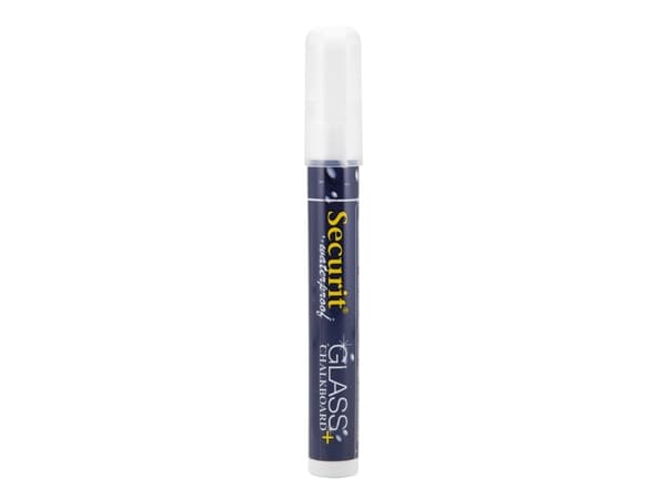 Securit® vandfast kridtmarker skrå spids i hvid - (12 stk.)