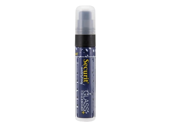 Securit® vandfast kridtmarker med blokspids i sort