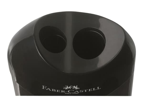 Faber-Castell - vässare - 2 hål - svart