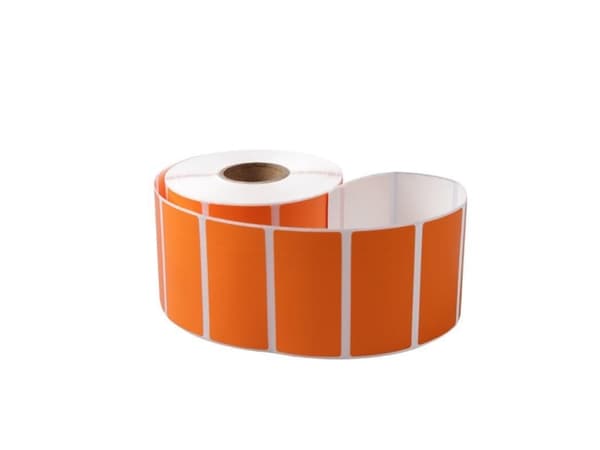 Capture - Permanet adhesiv - belagt - oransje - 45 x 32 mm 28000 etikett(er) (10 rull(er) x 2800) merkelapper (alternativ for: Zebra 880154-025)