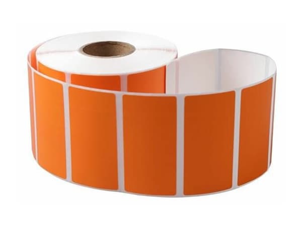 Capture - Permanet adhesiv - belagt - oransje - 45 x 32 mm 28000 etikett(er) (10 rull(er) x 2800) merkelapper (alternativ for: Zebra 880154-025)