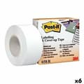 Miniatyrbild 1 av 2: Adhesive Tape Post-it 658R White 25,4 mm x 17,7 m (6 Units)